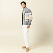 Gilet manches longues ecru homme
