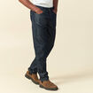 Jeans straight longueur 32 en coton denim brut rinse homme