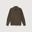 Surchemise manches longues taupe homme