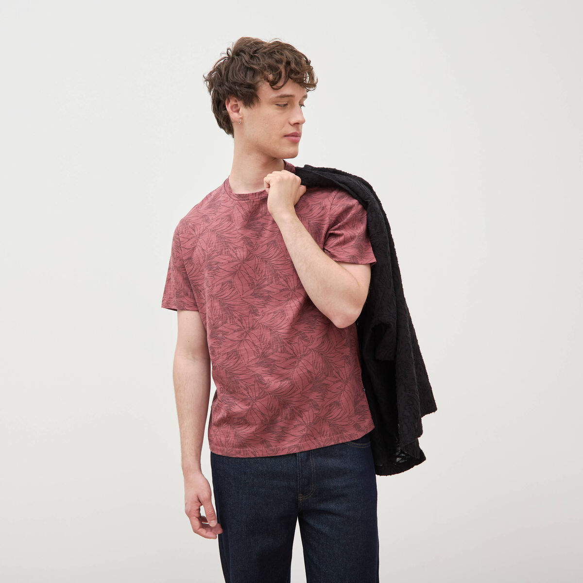 T-shirt manches courtes rose cerise homme