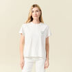 T-shirt manches courtes ecru femme