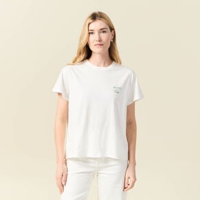 t shirt manches courtes ecru femme T-shirt manches courtes ecru femme