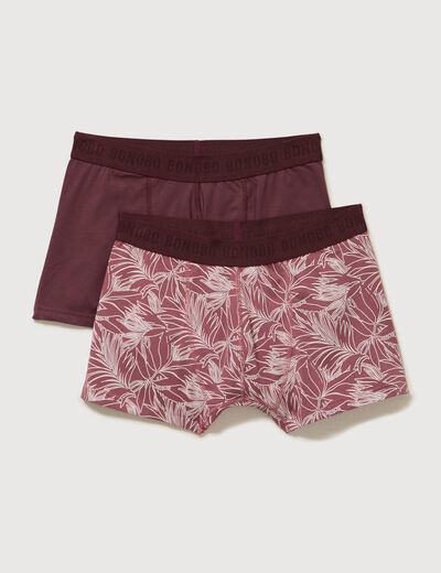 Lot de 2 boxers prune homme