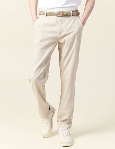 Pantalon éco-responsable beige homme
