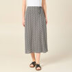 Jupe longue portefeuille noir femme