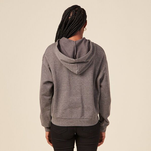 Sweat à capuche gris femme