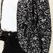 Gilet manches longues noué noir femme