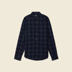 Chemise manches longues bleu marine homme