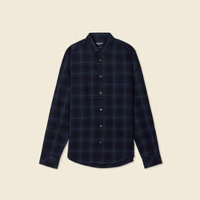 Chemise manches longues bleu marine homme