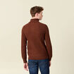 Pull manches longues marron cognac homme