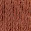 Polo col polo manches coude en coton marron fonc&eacute; femme