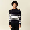 Pull manches longues bleu foncé homme