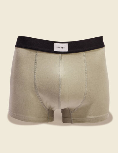 Lot 2 boxers vert kaki homme