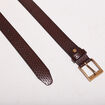Ceinture en cuir marron fonc&eacute; homme