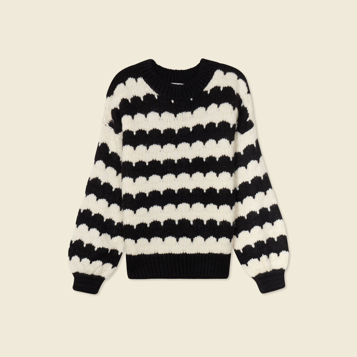 Pull manches longues noir femme