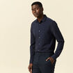 Chemise manches longues bleu marine homme