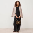 Jeans loose en coton denim gris femme