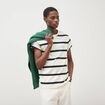 T-shirt col rond manches au coude ecru homme