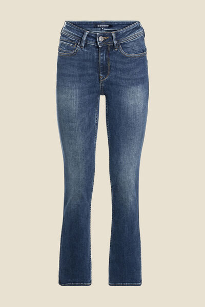 Jeans regular 7/8ème denim stone femme