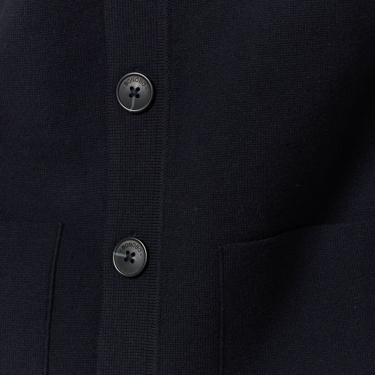 Gilet manches longues bleu marine homme