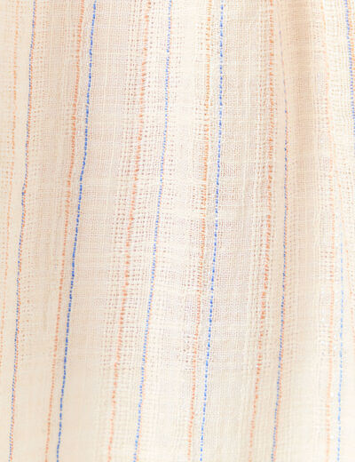 Chemise manches courtes creme femme