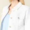 Blouson en jean denim blanc femme