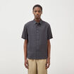 Chemise ajour&eacute;e coupe boyfriend bleu marine homme