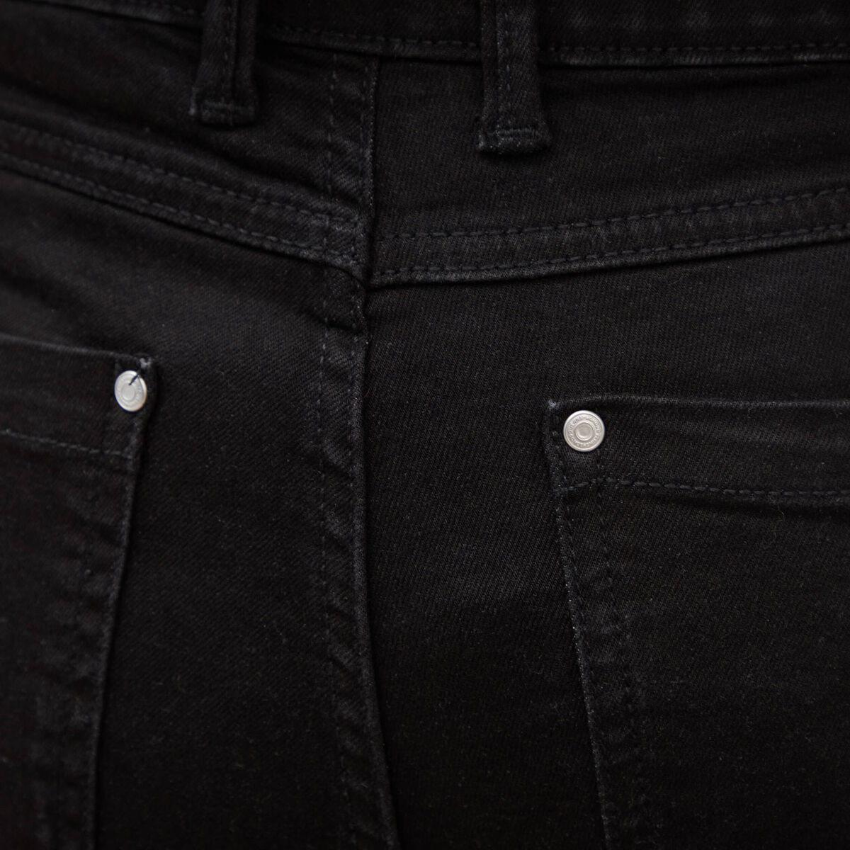 Jeans regular 5 poches denim noir femme