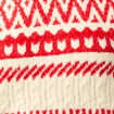Pull manches longues col rond rouge femme