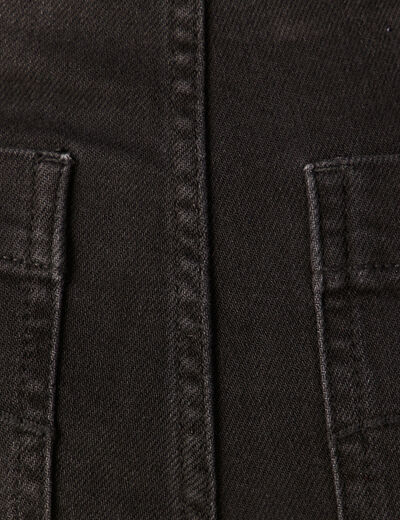 Jeans flare taille haute denim noir femme