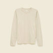 T-shirt en coton manches longues beige homme