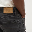 Jeans straight 5 poches denim gris homme