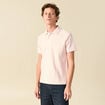 Polo cintr&eacute; manches courtes rose clair homme