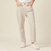 Jeans tapered 5 poches beige homme