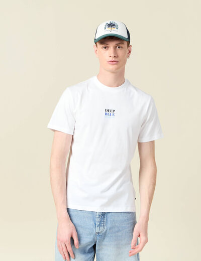 T-shirt manches courtes cintré blanc homme
