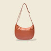 Sac demi-lune marron femme