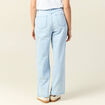 Jeans large à pinces denim bleach femme