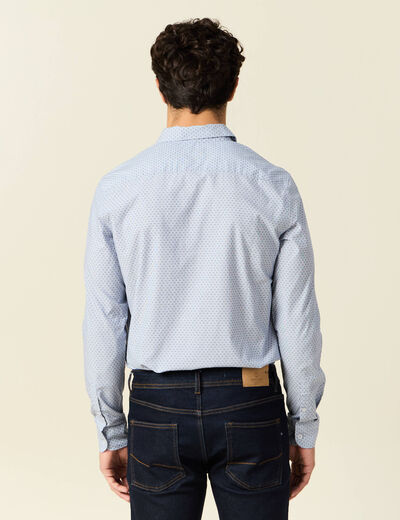 Chemise manches longues bleu homme