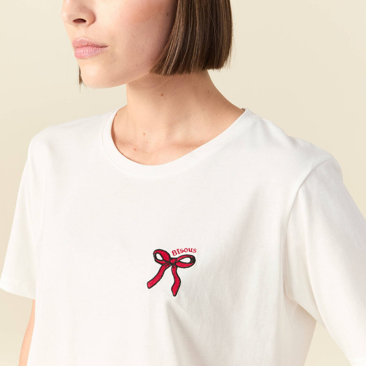 Pyjama coton haut + bas rouge femme