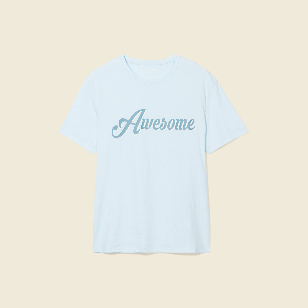 T-shirt manches courtes bleu ciel homme