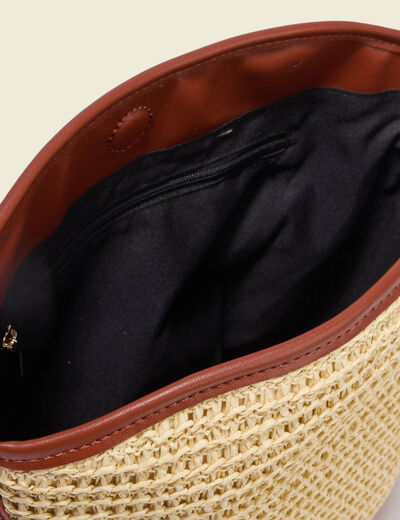 Sac bandouli&egrave;re avec doublure marron femme