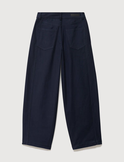 Pantalon coupe regular bleu marine femme