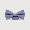 Noeud papillon en coton bleu gris homme