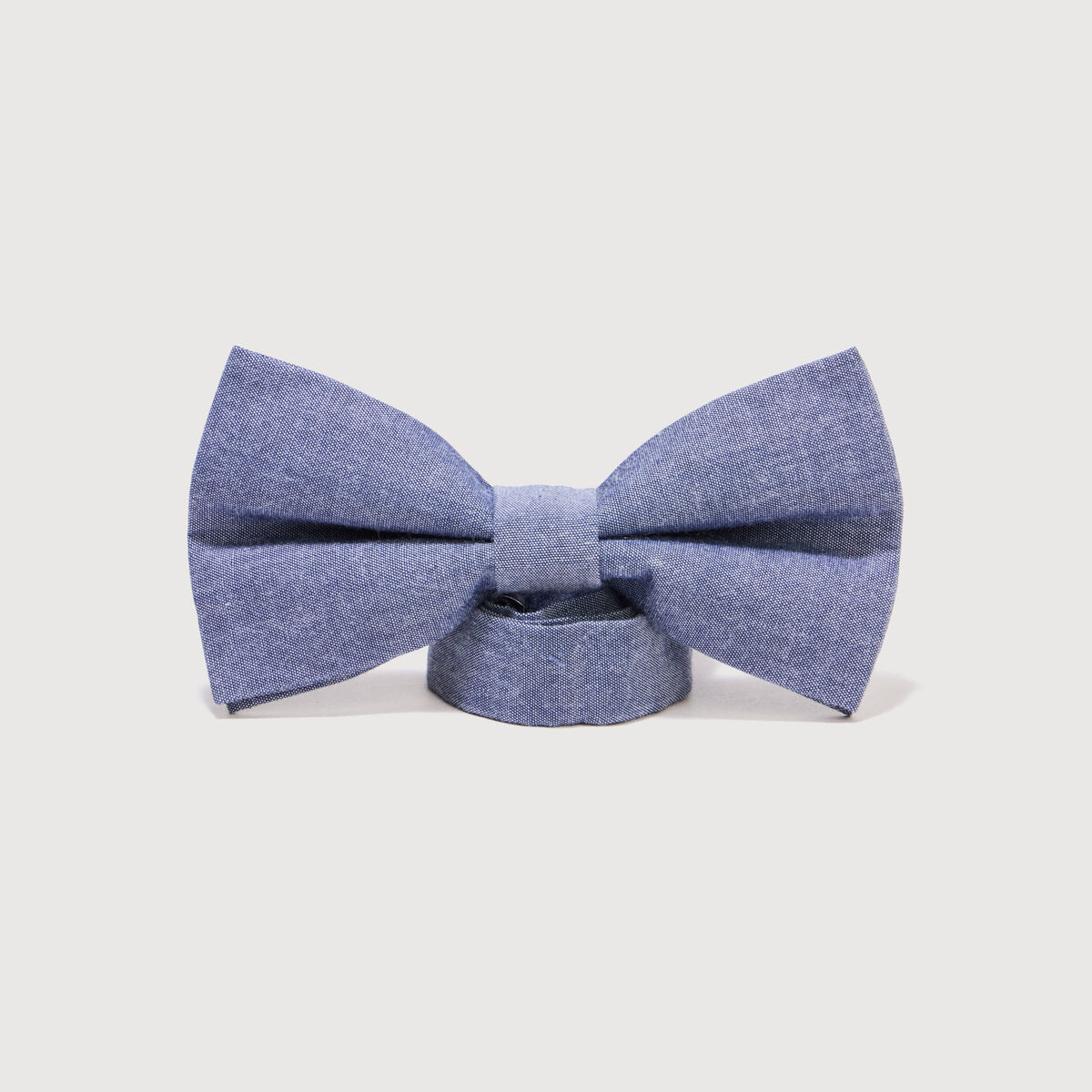 Noeud papillon en coton bleu gris homme