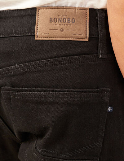 Jeans regular longueur 34 denim noir homme