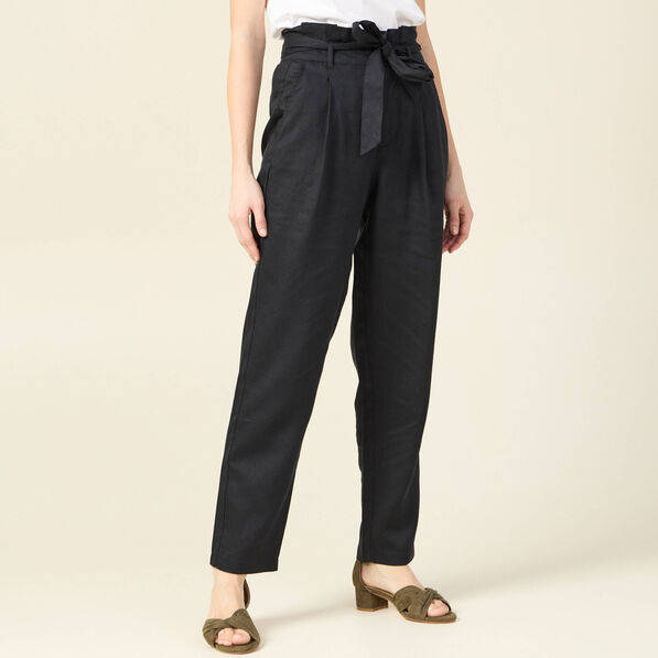pantalon carotte ceinture noir femme Pantalon carotte ceinturé noir femme