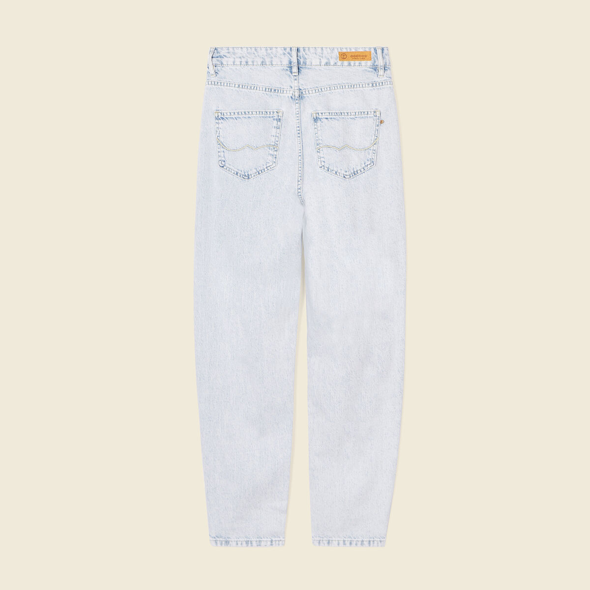 Jeans slouchy denim snow bleu femme