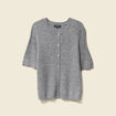 Gilet manches courtes gris clair femme
