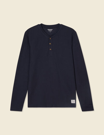 T-shirt manches longues bleu marine homme