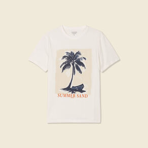 T-shirt manches courtes ecru homme